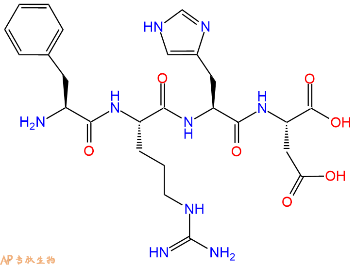 专肽生物产品H2N-Phe-Arg-His-Asp-OH