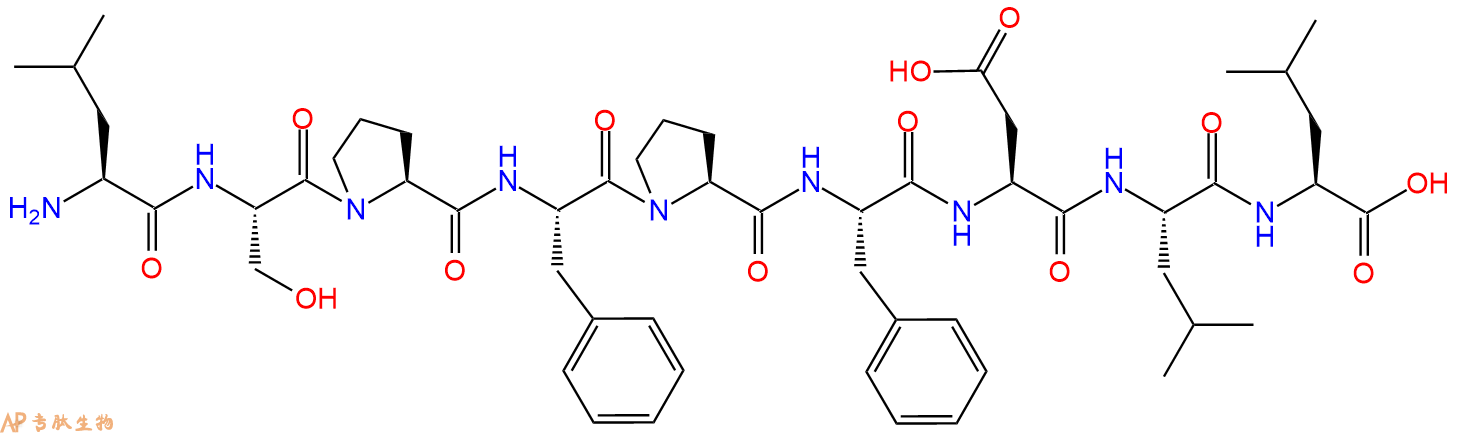 专肽生物产品H2N-Leu-Ser-Pro-Phe-Pro-Phe-Asp-Leu-Leu-OH