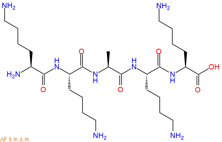 专肽生物产品H2N-Lys-Lys-Ala-Lys-Lys-OH