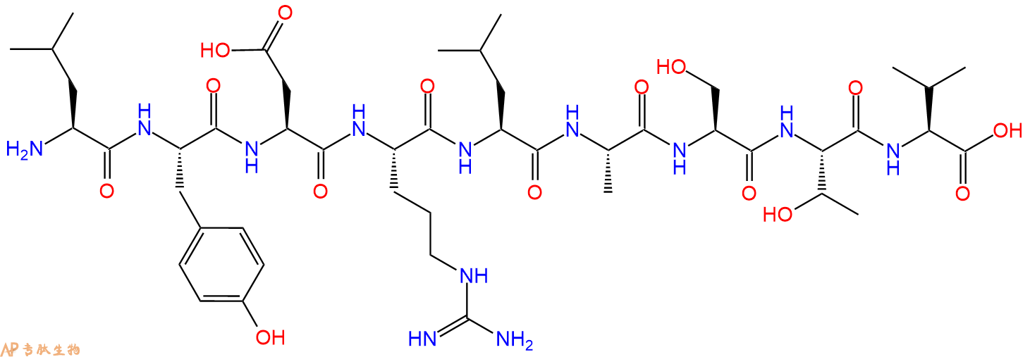 专肽生物产品H2N-Leu-Tyr-Asp-Arg-Leu-Ala-Ser-Thr-Val-OH