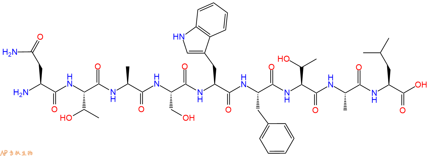 专肽生物产品H2N-Asn-Thr-Ala-Ser-Trp-Phe-Thr-Ala-Leu-OH