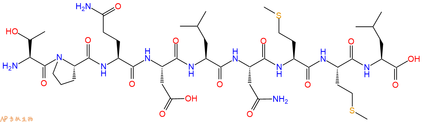 专肽生物产品H2N-Thr-Pro-Gln-Asp-Leu-Asn-Met-Met-Leu-OH