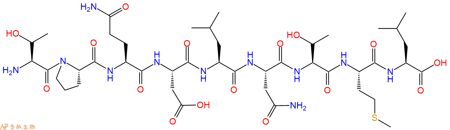 专肽生物产品H2N-Thr-Pro-Gln-Asp-Leu-Asn-Thr-Met-Leu-OH