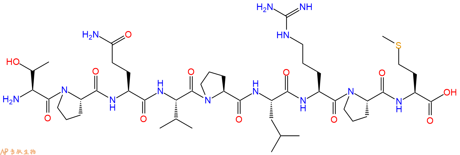 专肽生物产品H2N-Thr-Pro-Gln-Val-Pro-Leu-Arg-Pro-Met-OH