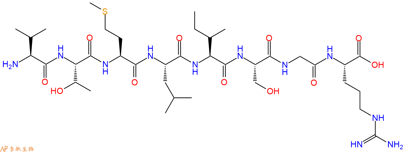 专肽生物产品H2N-Val-Thr-Met-Leu-Ile-Ser-Gly-Arg-OH