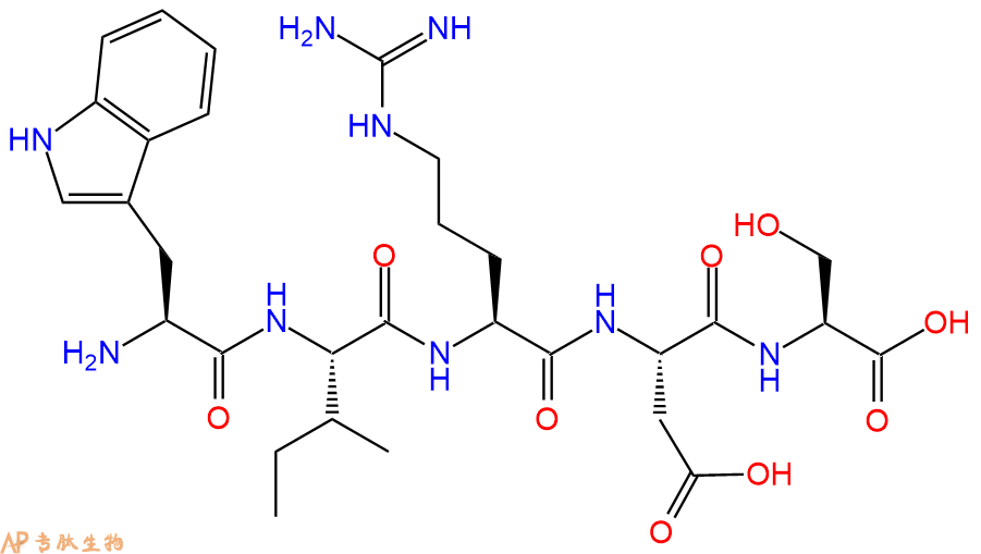 专肽生物产品H2N-Trp-Ile-Arg-Asp-Ser-OH
