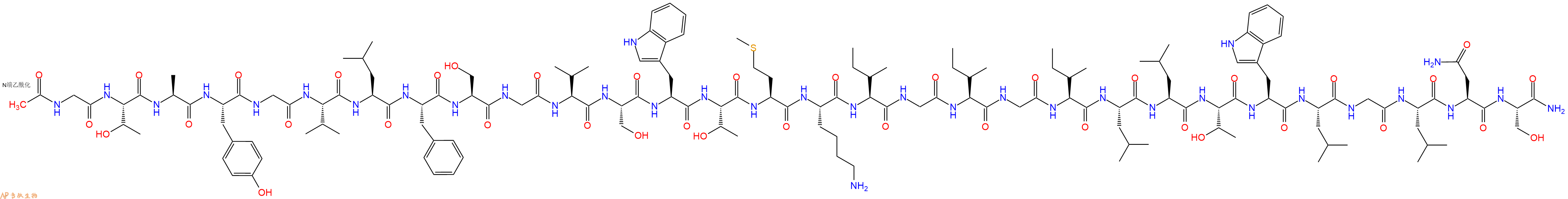 专肽生物产品Ac-Gly-Thr-Ala-Tyr-Gly-Val-Leu-Phe-Ser-Gly-Val-Ser-Trp-Thr-Met-Lys-Ile-Gly-Ile-Gly-Ile-Leu-Leu-Thr-Trp-Leu-Gly-Leu-Asn-Ser-CONH2