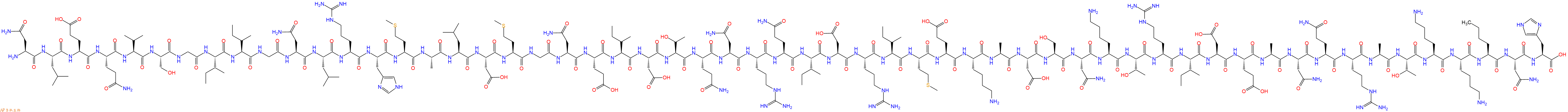专肽生物产品H2N-Asn-Leu-Glu-Gln-Val-Ser-Gly-Ile-Ile-Gly-Asn-Leu-Arg-His-Met-Ala-Leu-Asp-Met-Gly-Asn-Glu-Ile-Asp-Thr-Gln-Asn-Arg-Gln-Ile-Asp-Arg-Ile-Met-Glu-Lys-Ala-Asp-Ser-Asn-Lys-Thr-Arg-Ile-Asp-Glu-Ala-Asn-Gln-Arg-Ala-Thr-Lys-Lys-Nle-Asn-His-OH