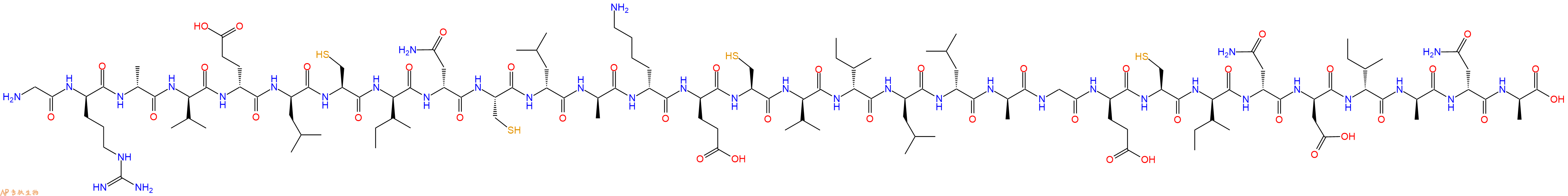 专肽生物产品H2N-Gly-DArg-DAla-DVal-DGlu-DLeu-Cys-DIle-DAsn-Cys-DLeu-DAla-DLys-DGlu-Cys-DVal-DIle-DLeu-DLeu-DAla-Gly-DGlu-Cys-DIle-DAsn-DAsp-DIle-DAla-DAsn-DAla-OH