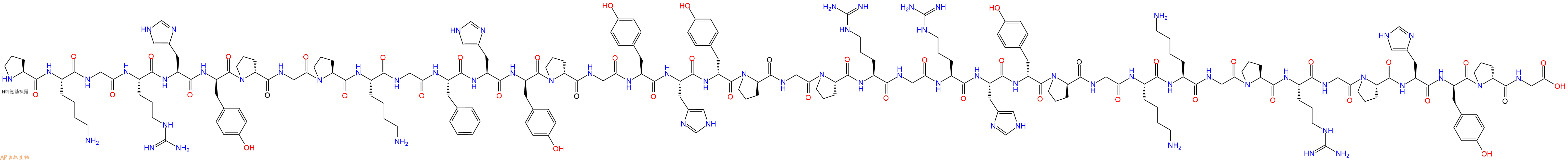 专肽生物产品H2N-Pro-Lys-Gly-Arg-His-DTyr-DPro-Gly-Pro-Lys-Gly-Phe-His-DTyr-DPro-Gly-Tyr-His-DTyr-DPro-Gly-Pro-Arg-Gly-Arg-His-DTyr-DPro-Gly-Lys-Lys-Gly-Pro-Arg-Gly-Pro-His-DTyr-DPro-Gly-OH