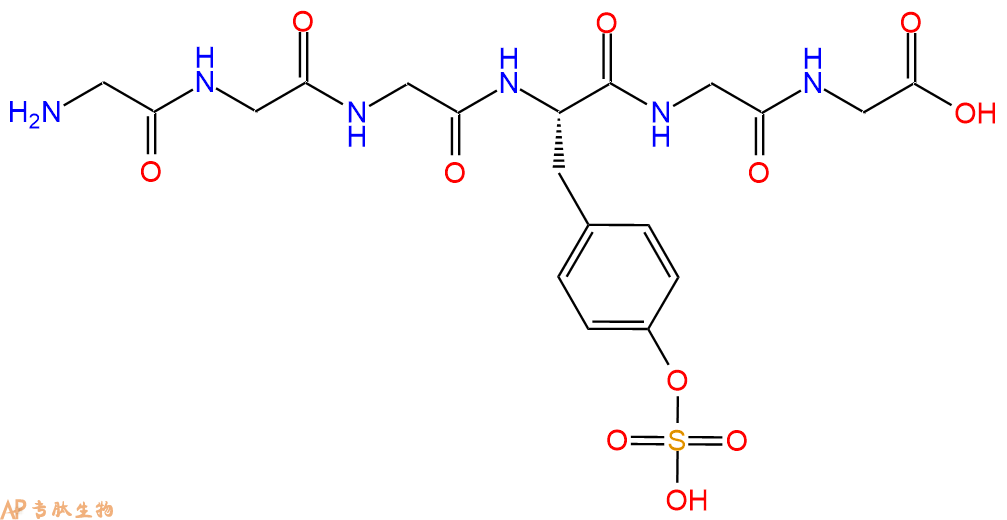 专肽生物产品H2N-Gly-Gly-Gly-Tyr(SO3H)-Gly-Gly-OH