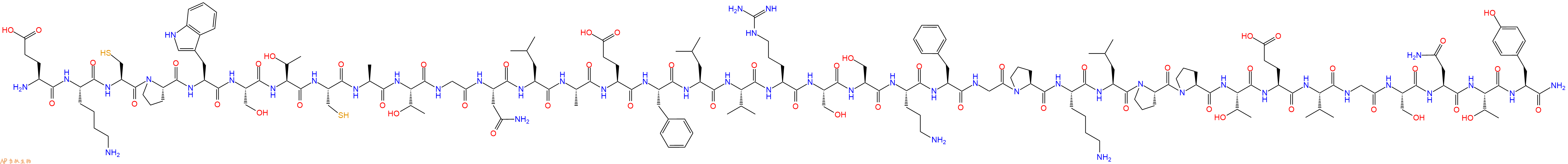 专肽生物产品H2N-Glu-Lys-Cys-Pro-Trp-Ser-Thr-Cys-Ala-Thr-Gly-Asn-Leu-Ala-Glu-Phe-Leu-Val-Arg-Ser-Ser-Orn-Phe-Gly-Pro-Lys-Leu-Pro-Pro-Thr-Glu-Val-Gly-Ser-Asn-Thr-Tyr-CONH2