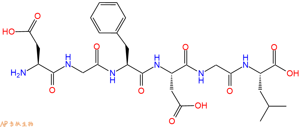 专肽生物产品H2N-Asp-Gly-Phe-Asp-Gly-Leu-OH