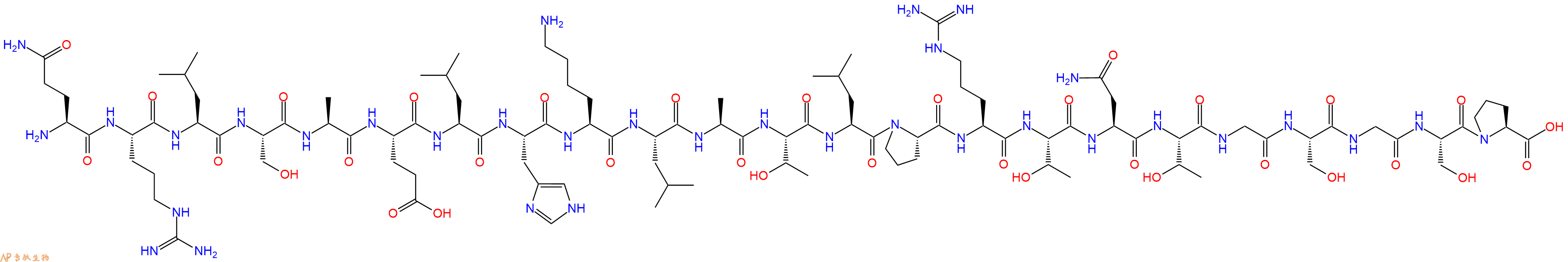 专肽生物产品H2N-Gln-Arg-Leu-Ser-Ala-Glu-Leu-His-Lys-Leu-Ala-Thr-Leu-Pro-Arg-Thr-Asn-Thr-Gly-Ser-Gly-Ser-Pro-OH