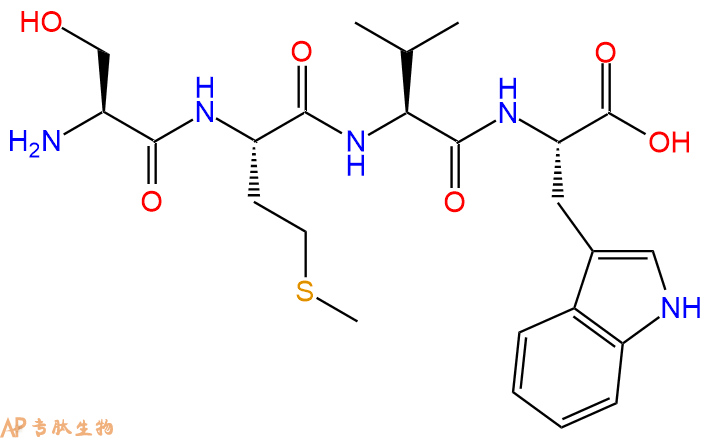 专肽生物产品H2N-Ser-Met-Val-Trp-OH