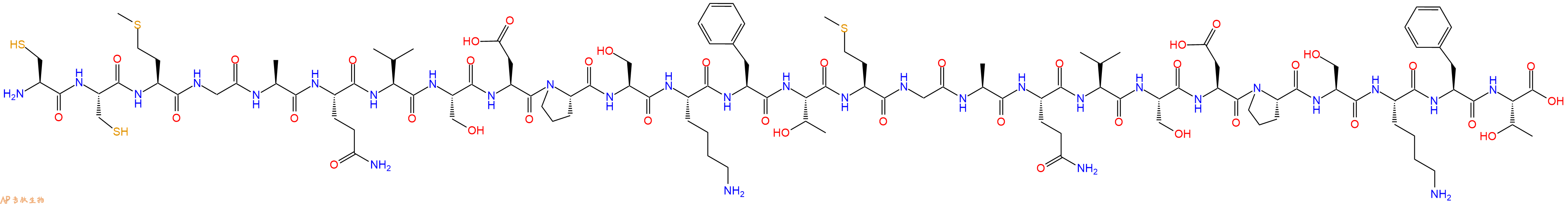 专肽生物产品H2N-Cys-Cys-Met-Gly-Ala-Gln-Val-Ser-Asp-Pro-Ser-Lys-Phe-Thr-Met-Gly-Ala-Gln-Val-Ser-Asp-Pro-Ser-Lys-Phe-Thr-OH