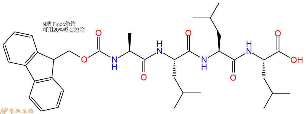 专肽生物产品Fmoc-Ala-Leu-Leu-Leu-OH