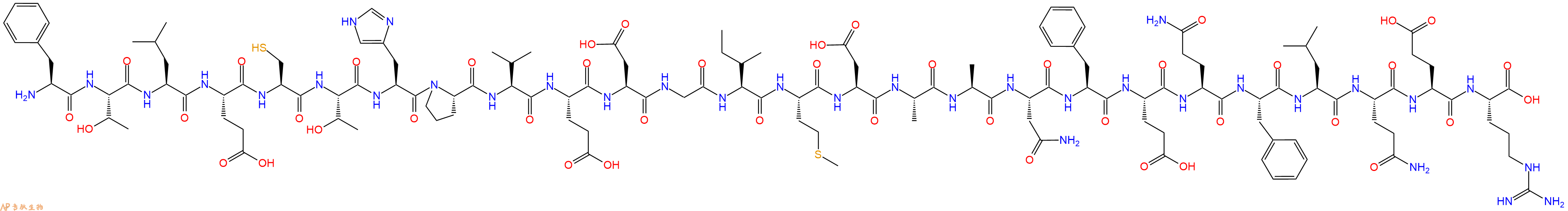 专肽生物产品H2N-Phe-Thr-Leu-Glu-Cys-Thr-His-Pro-Val-Glu-Asp-Gly-Ile-Met-Asp-Ala-Ala-Asn-Phe-Glu-Gln-Phe-Leu-Gln-Glu-Arg-OH