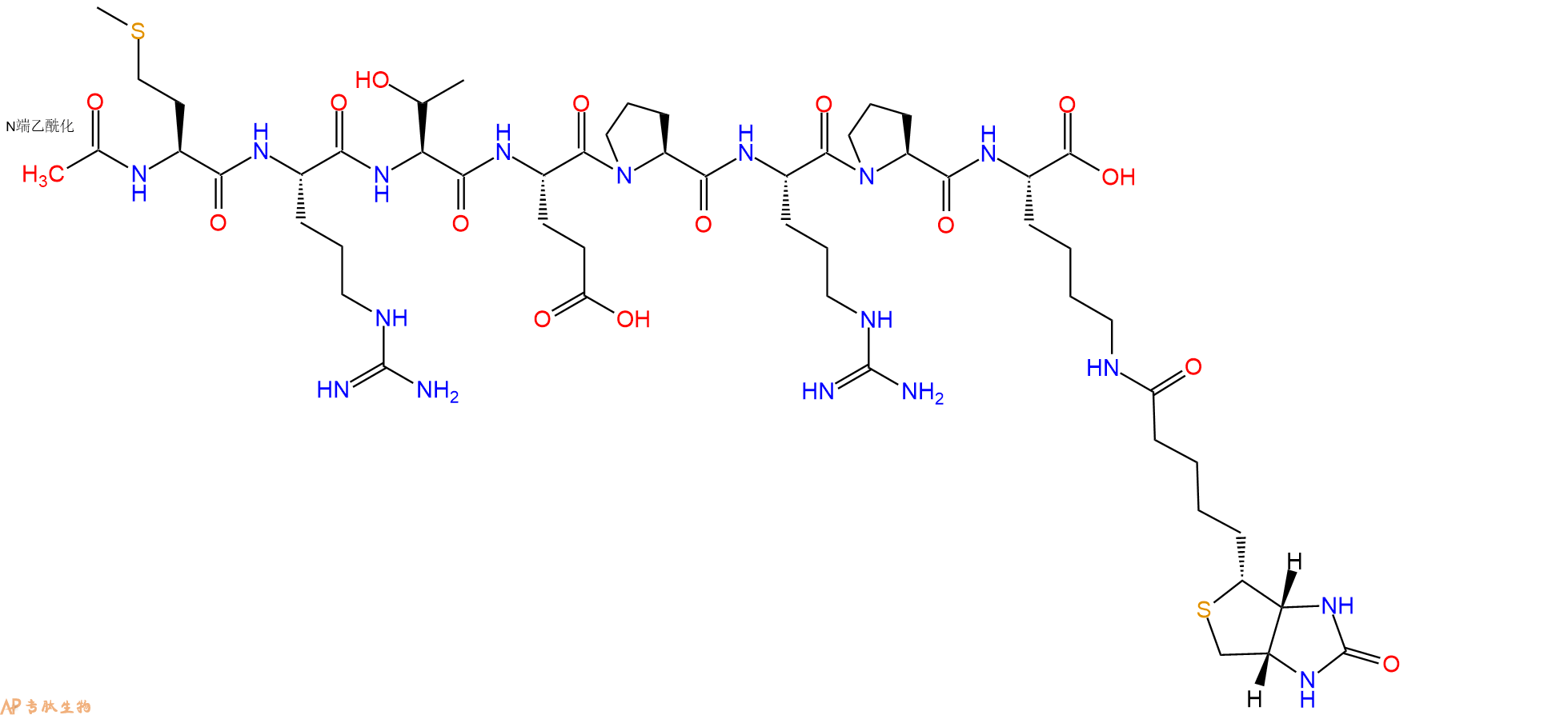 专肽生物产品Ac-Met-Arg-Thr-Glu-Pro-Arg-Pro-Lys(Biotin)-OH