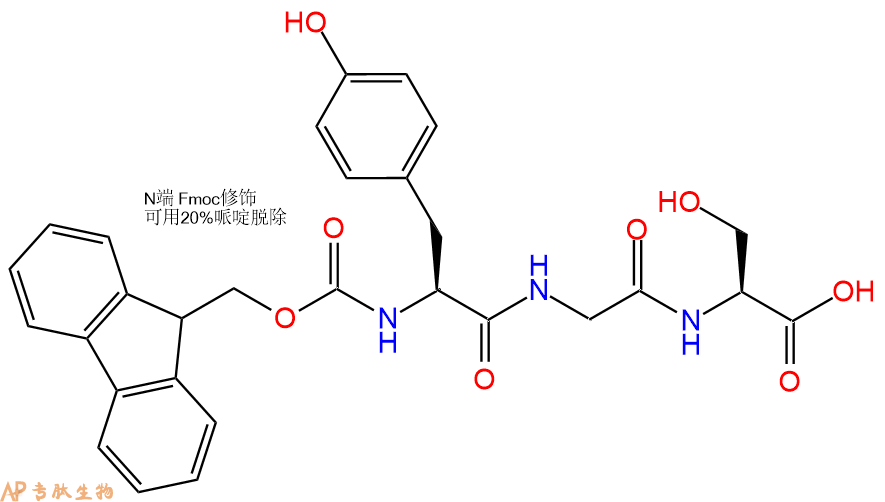 专肽生物产品Fmoc-Tyr-Gly-Ser-OH