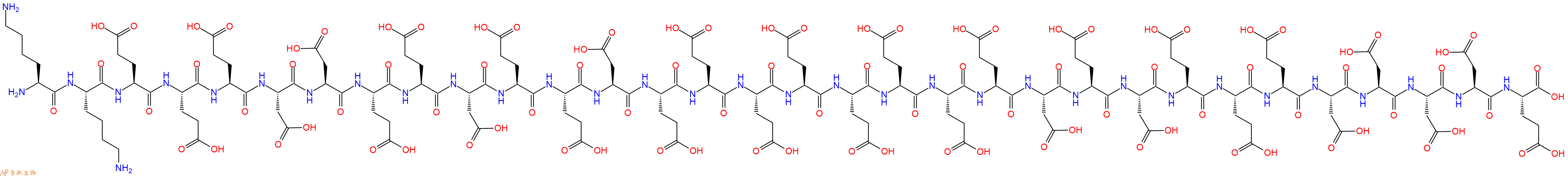 专肽生物产品H2N-Lys-Lys-Glu-Glu-Glu-Asp-Asp-Glu-Glu-Asp-Glu-Glu-Asp-Glu-Glu-Glu-Glu-Glu-Glu-Glu-Glu-Asp-Glu-Asp-Glu-Glu-Glu-Asp-Asp-Asp-Asp-Glu-OH