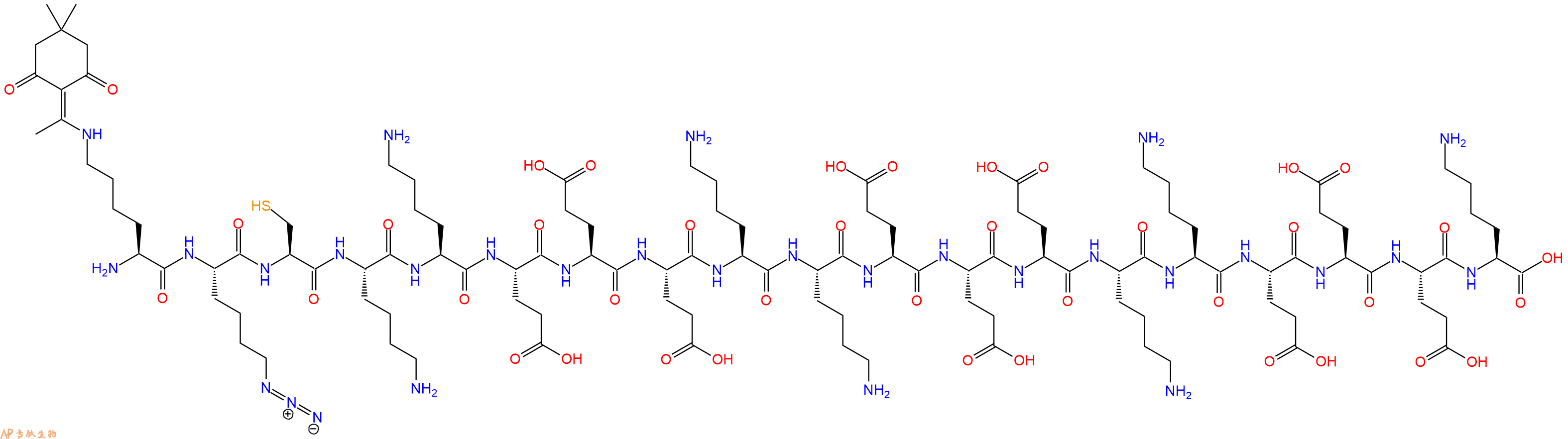 专肽生物产品H2N-Lys(Dde)-Lys(N3)-Cys-Lys-Lys-Glu-Glu-Glu-Lys-Lys-Glu-Glu-Glu-Lys-Lys-Glu-Glu-Glu-Lys-OH