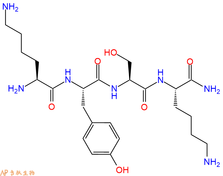 专肽生物产品H2N-Lys-Tyr-Ser-Lys-CONH2
