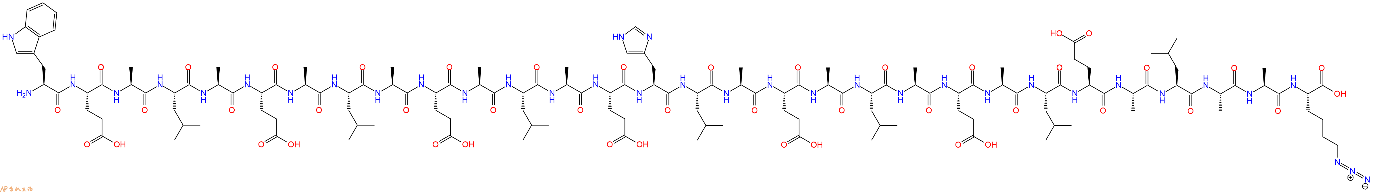 专肽生物产品H2N-Trp-Glu-Ala-Leu-Ala-Glu-Ala-Leu-Ala-Glu-Ala-Leu-Ala-Glu-His-Leu-Ala-Glu-Ala-Leu-Ala-Glu-Ala-Leu-Glu-Ala-Leu-Ala-Ala-Lys(N3)-OH