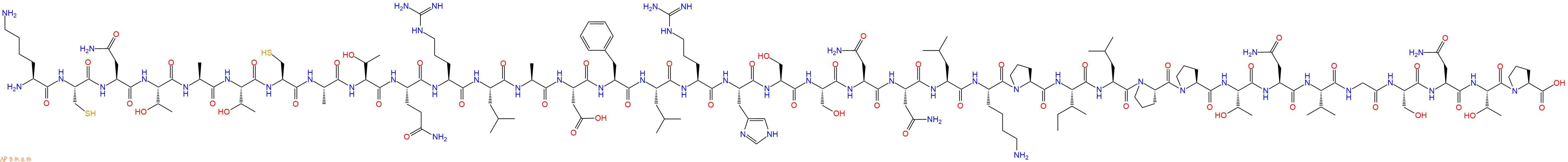 专肽生物产品H2N-Lys-Cys-Asn-Thr-Ala-Thr-Cys-Ala-Thr-Gln-Arg-Leu-Ala-Asp-Phe-Leu-Arg-His-Ser-Ser-Asn-Asn-Leu-Lys-Pro-Ile-Leu-Pro-Pro-Thr-Asn-Val-Gly-Ser-Asn-Thr-Pro-OH