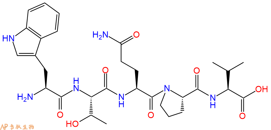 专肽生物产品H2N-Trp-Thr-Gln-Pro-Val-OH