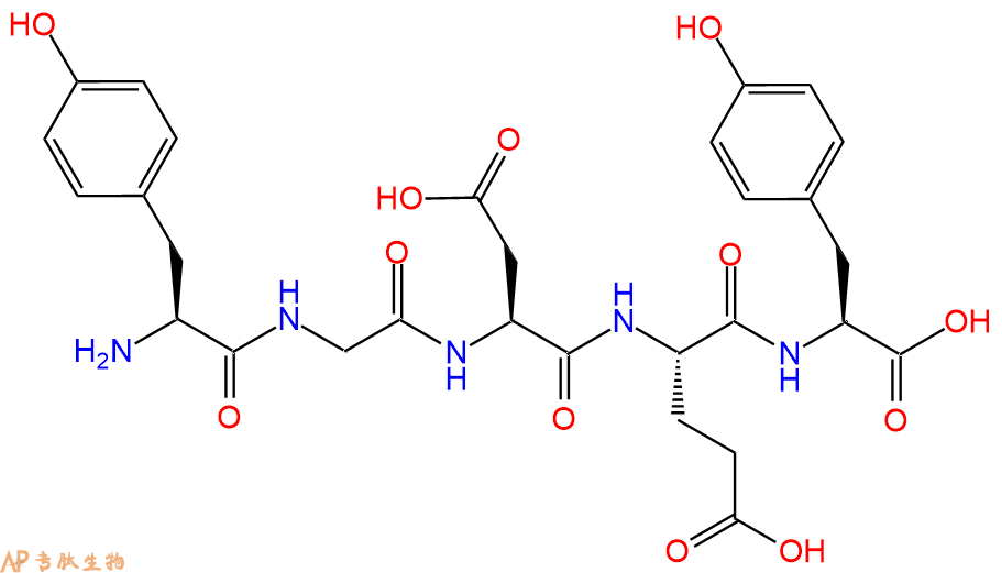 专肽生物产品H2N-Tyr-Gly-Asp-Glu-Tyr-OH