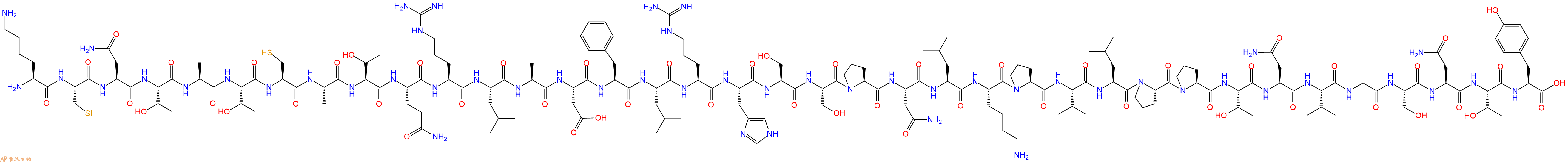 专肽生物产品H2N-Lys-Cys-Asn-Thr-Ala-Thr-Cys-Ala-Thr-Gln-Arg-Leu-Ala-Asp-Phe-Leu-Arg-His-Ser-Ser-Pro-Asn-Leu-Lys-Pro-Ile-Leu-Pro-Pro-Thr-Asn-Val-Gly-Ser-Asn-Thr-Tyr-OH