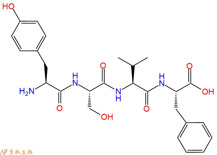 专肽生物产品H2N-Tyr-Ser-Val-Phe-OH