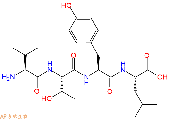 专肽生物产品H2N-Val-Thr-Tyr-Leu-OH