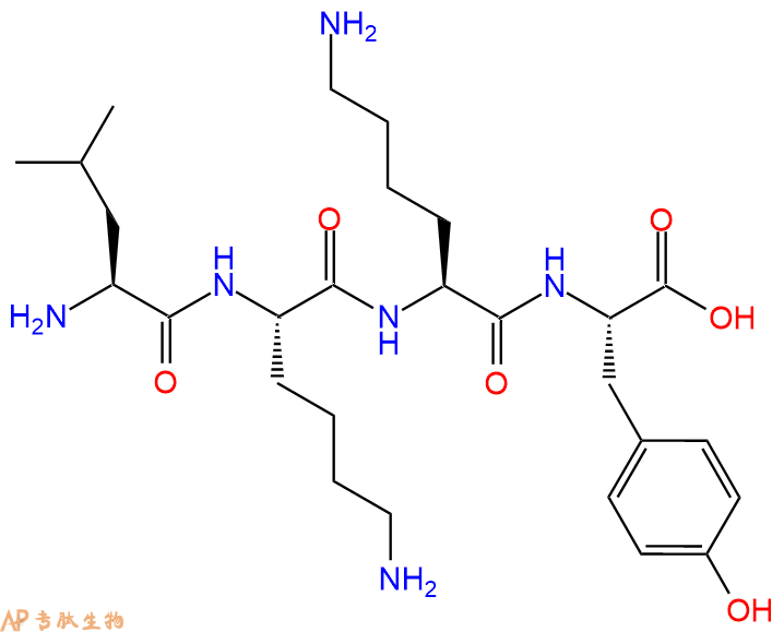 专肽生物产品H2N-Leu-Lys-Lys-Tyr-OH