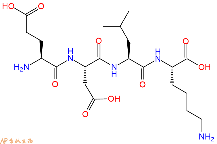 专肽生物产品H2N-Glu-Asp-Leu-Lys-OH