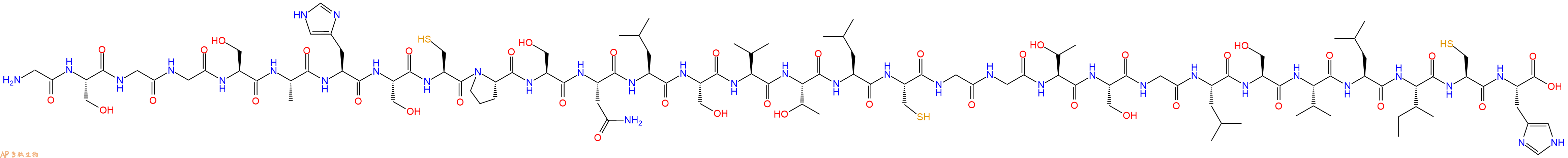 专肽生物产品H2N-Gly-Ser-Gly-Gly-Ser-Ala-His-Ser-Cys-Pro-Ser-Asn-Leu-Ser-Val-Thr-Leu-Cys-Gly-Gly-Thr-Ser-Gly-Leu-Ser-Val-Leu-Ile-Cys-His-OH
