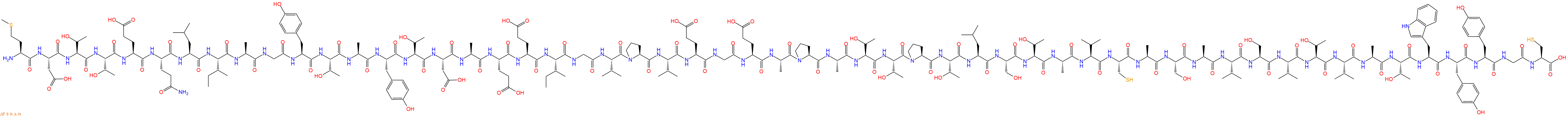 专肽生物产品H2N-Met-Asp-Thr-Thr-Glu-Gln-Leu-Ile-Ala-Gly-Tyr-Thr-Ala-Tyr-Thr-Asp-Ala-Glu-Glu-Ile-Gly-Val-Pro-Val-Glu-Gly-Glu-Ala-Pro-Ala-Thr-Thr-Pro-Thr-Leu-Ser-Thr-Ala-Val-Cys-Ala-Ser-Ala-Val-Ser-Val-Thr-Val-Ala-Thr-Trp-Tyr-Tyr-Gly-Cys-OH