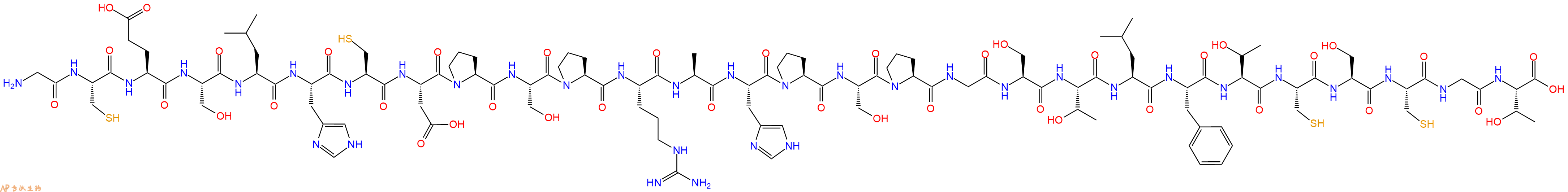 专肽生物产品H2N-Gly-Cys-Glu-Ser-Leu-His-Cys-Asp-Pro-Ser-Pro-Arg-Ala-His-Pro-Ser-Pro-Gly-Ser-Thr-Leu-Phe-Thr-Cys-Ser-Cys-Gly-Thr-OH