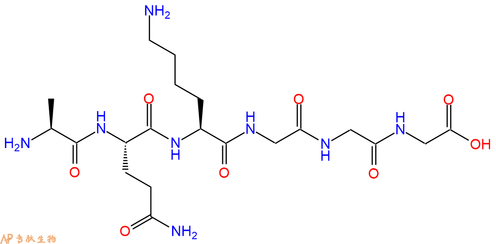 专肽生物产品H2N-Ala-Gln-Lys-Gly-Gly-Gly-OH