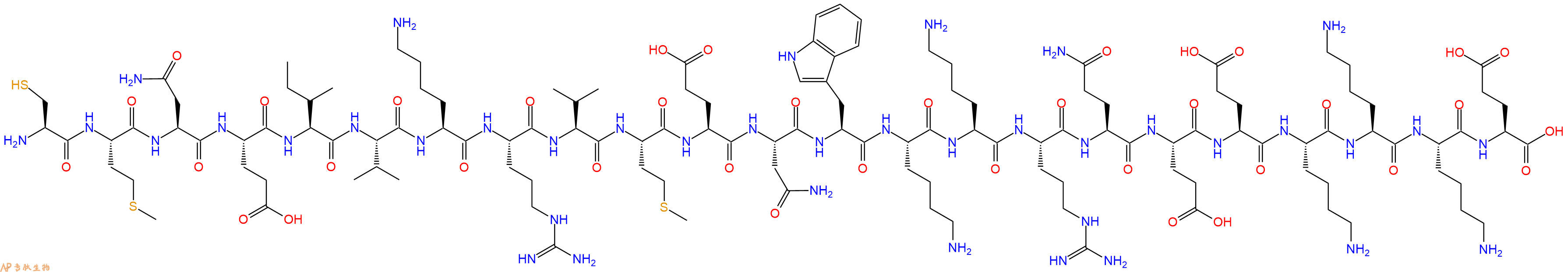 专肽生物产品H2N-Cys-Met-Asn-Glu-Ile-Val-Lys-Arg-Val-Met-Glu-Asn-Trp-Lys-Lys-Arg-Gln-Glu-Glu-Lys-Lys-Lys-Glu-OH