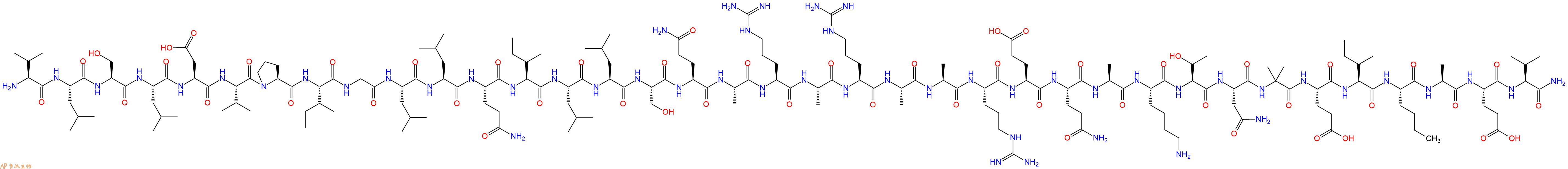 专肽生物产品H2N-Val-Leu-Ser-Leu-Asp-Val-Pro-Ile-Gly-Leu-Leu-Gln-Ile-Leu-Leu-Ser-Gln-Ala-Arg-Ala-Arg-Ala-Ala-Arg-Glu-Gln-Ala-Lys-Thr-Asn-Aib-Glu-Ile-Nle-Ala-Glu-Val-CONH2