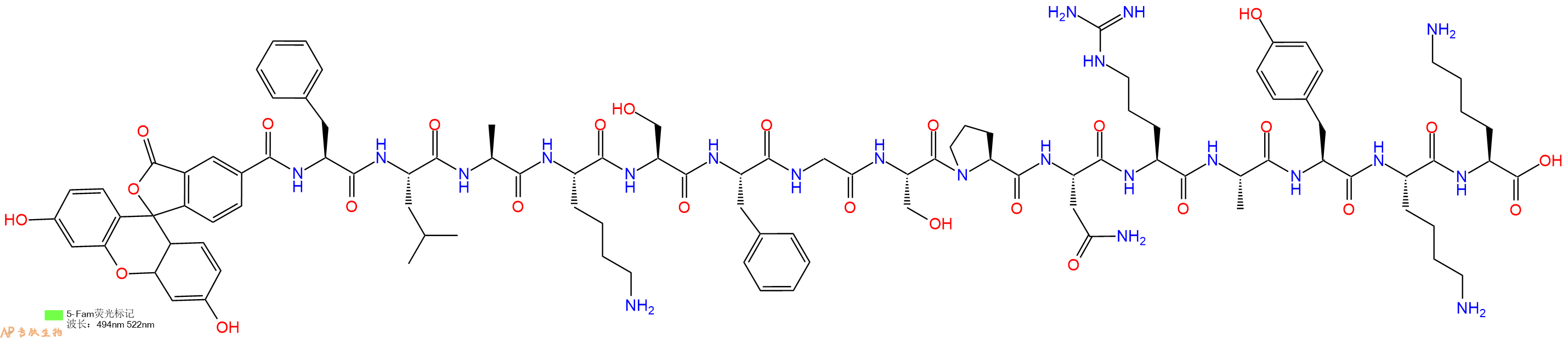 专肽生物产品CDK7tide derived peptide, FAM-labeled
