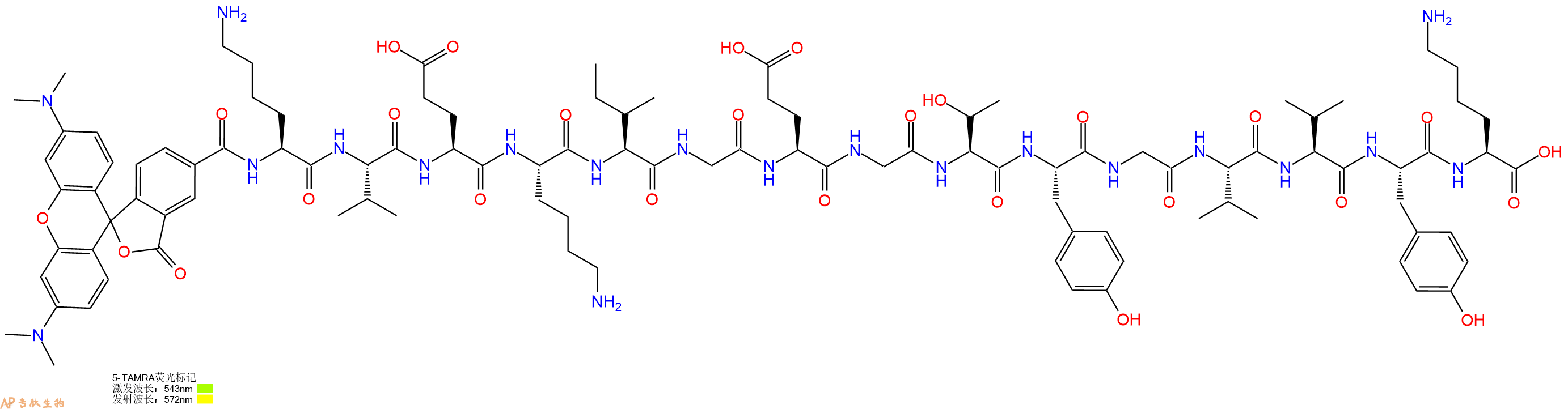 专肽生物产品Tyrosine Kinase Peptide 1, 5-TMR labeled