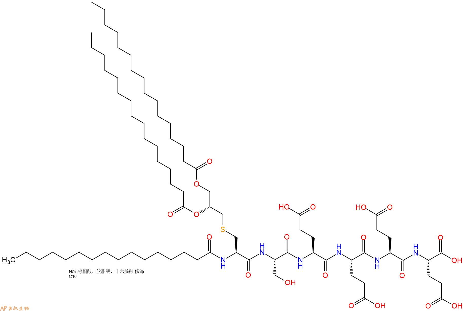 专肽生物产品PaM3CSE4、PaM3Cys-Ser-Glu-Glu-Glu-Glu-OH