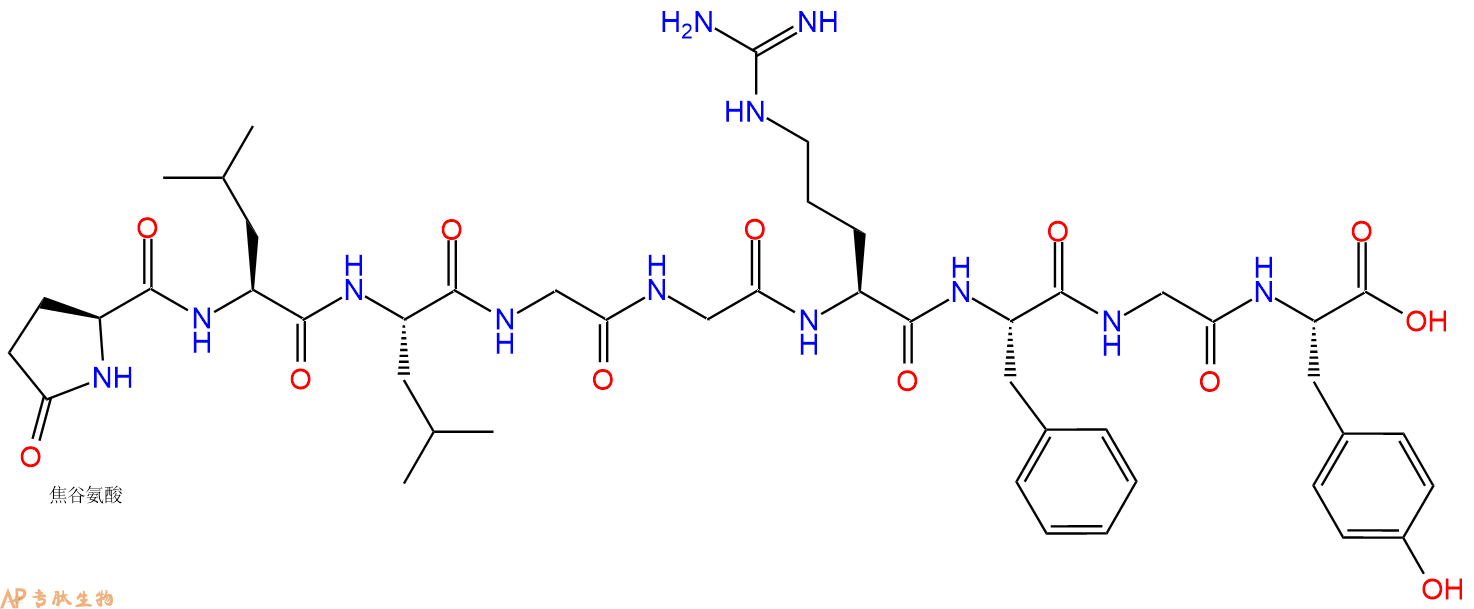 专肽生物产品Pyr-Leu-Leu-Gly-Gly-Arg-Phe-Gly-Tyr-OH